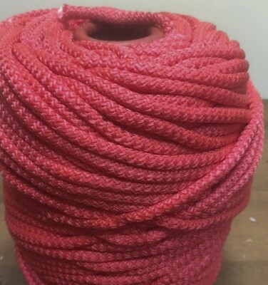 Полипропиленовая веревка "Красный", с сердечником 8 мм