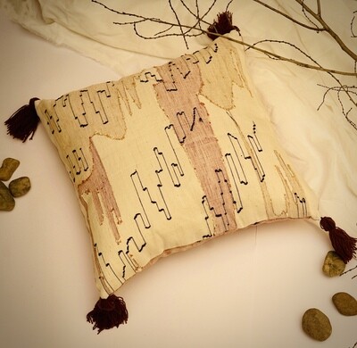 Handcrafted Aari Silk Cushion Cover