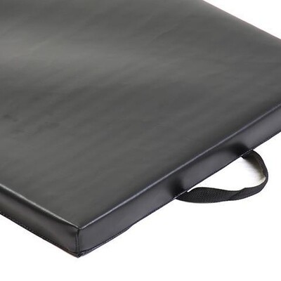 Exercise Mat, Black, Vinyl, 2'x4'x1"