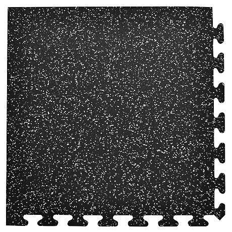 Interlocking Rubber Tile, 2&#39;x2&#39;x3/8&quot;, Corner