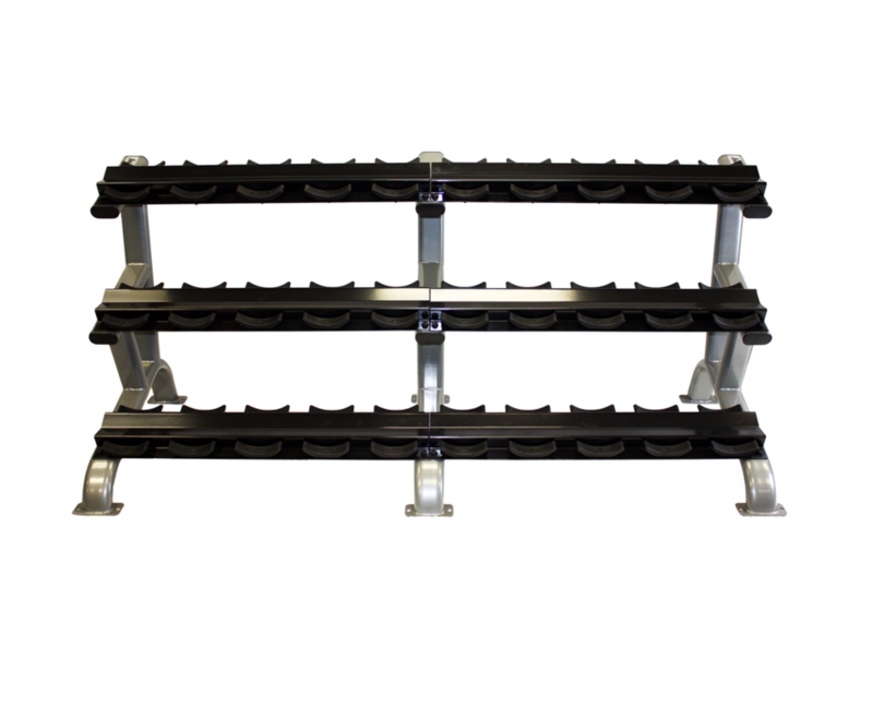 Dumbbell Saddle Rack, 3 Tier, 15 Pair Storage