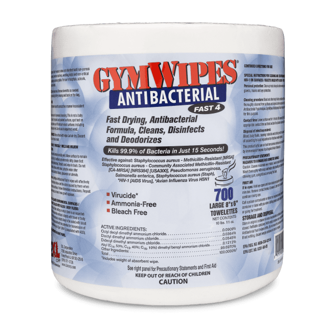 2XL GymWipes Antibacterial Refill (4 Per Case)