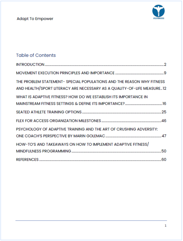 Adapt To Empower:  An Adaptive Fitness &amp; Sports Playbook By Jess Silver (Download)