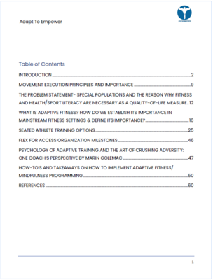 Adapt To Empower:  An Adaptive Fitness &amp; Sports Playbook By Jess Silver (Download)