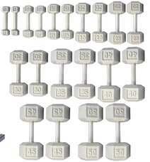 YORK® 5-50lb Cast Iron Hex Dumbbells
