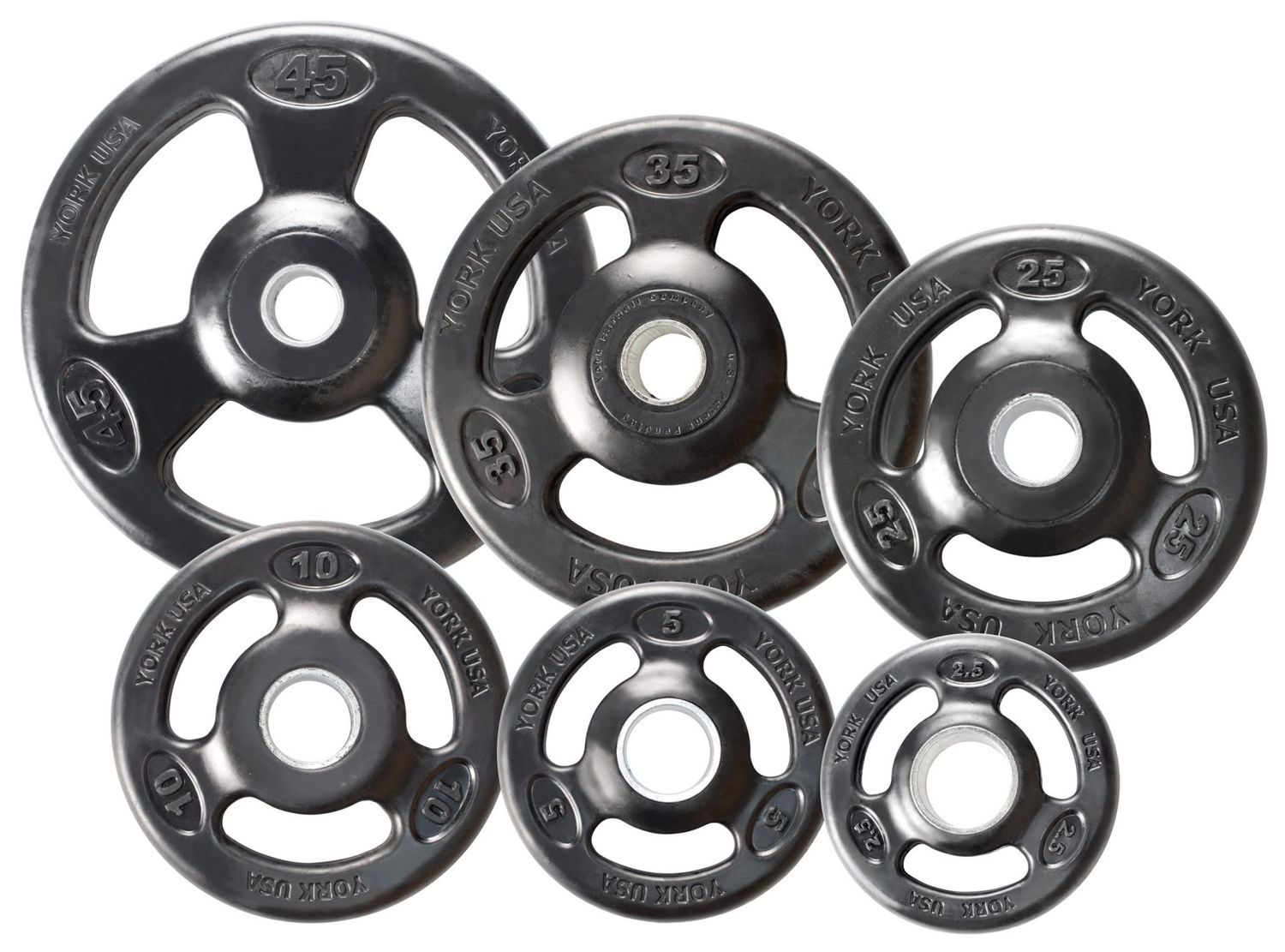 YORK® Iso Grip Rubber Olympic Weight Plates