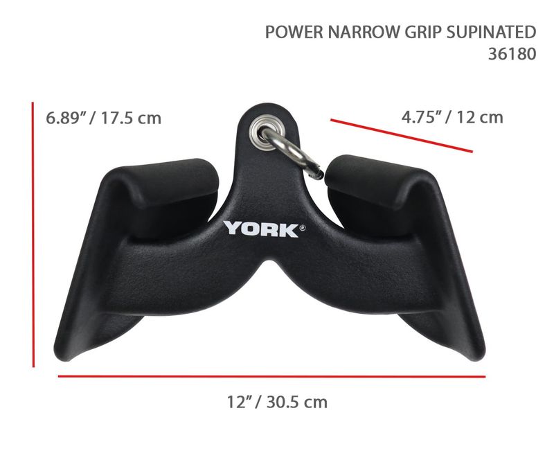 YORK® Power Grip Narrow Supinated Cable Attachment