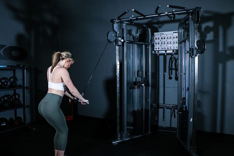 TKO Dual Adjustable Pulley Functional Trainer