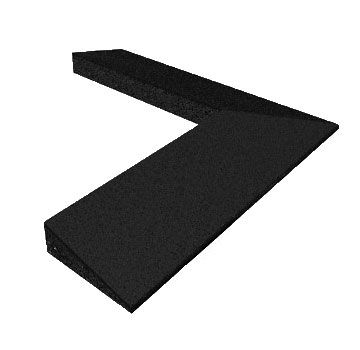 sofSurfaces SofRAMP® KL Plus ADA Rubber Flooring Ramp - Outside Corner
