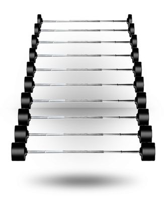 YORK® Rubber Fixed Pro Straight Barbell