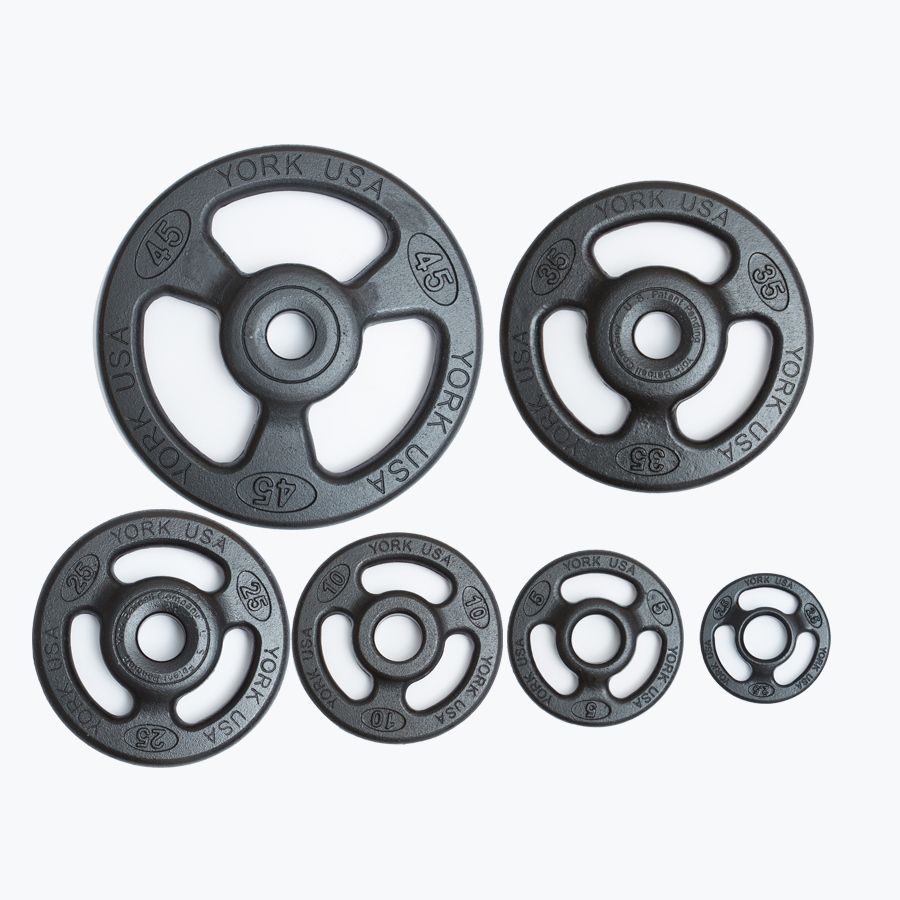 YORK® ISO-Grip Steel Olympic Plate