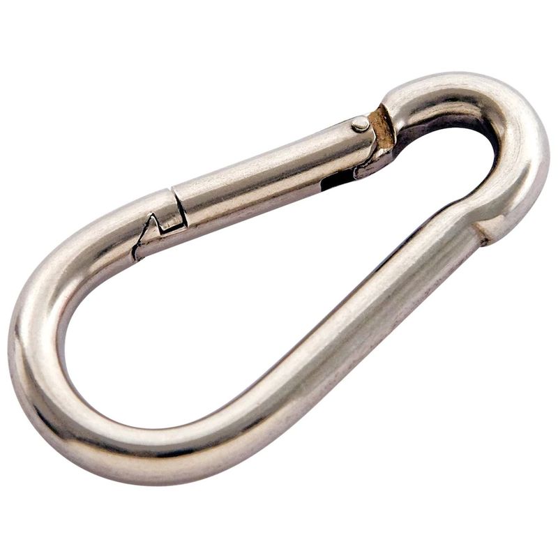 Stainless Steel Spring-Loaded Snap Carabiner