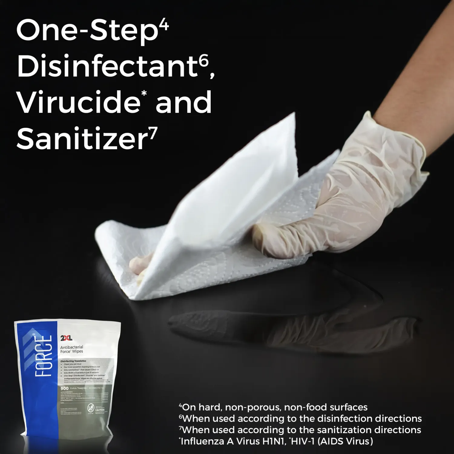 2XL Antibacterial Force® Wipes (4 Per Case)
