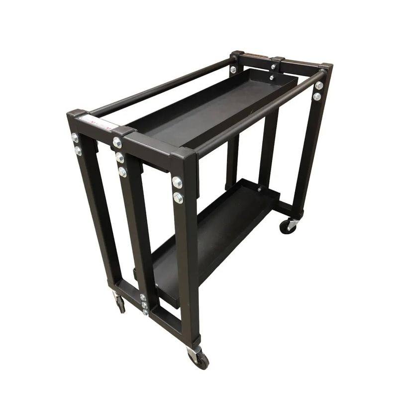 Power Body 2-Tier Kettlebell Rack with Mat Storage Cart