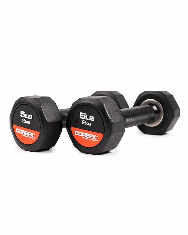 COREFX Rubber Dumbbell Set