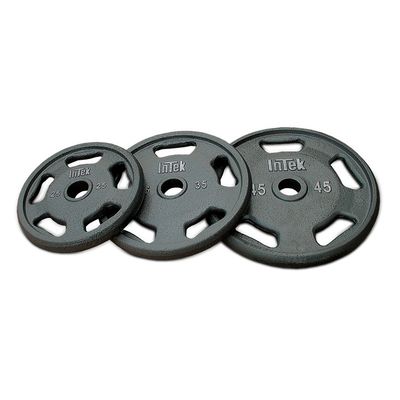 INTEK Strength Gray Cast Steel Olympic Plate Set