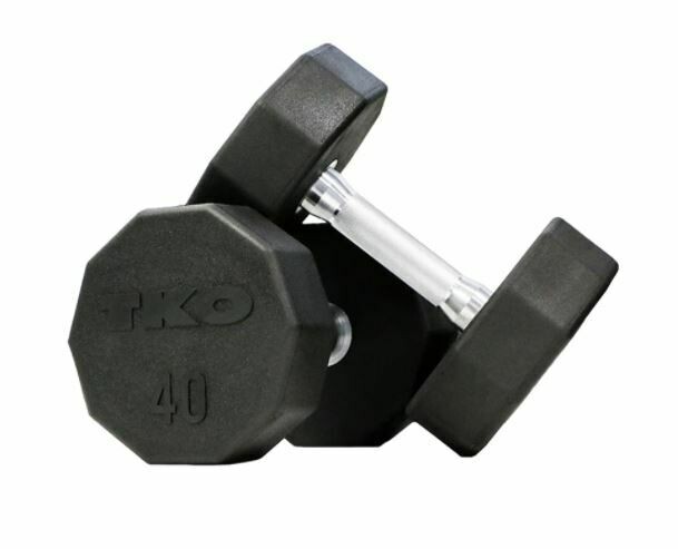 TKO 10-Sided Rubber Dumbbells