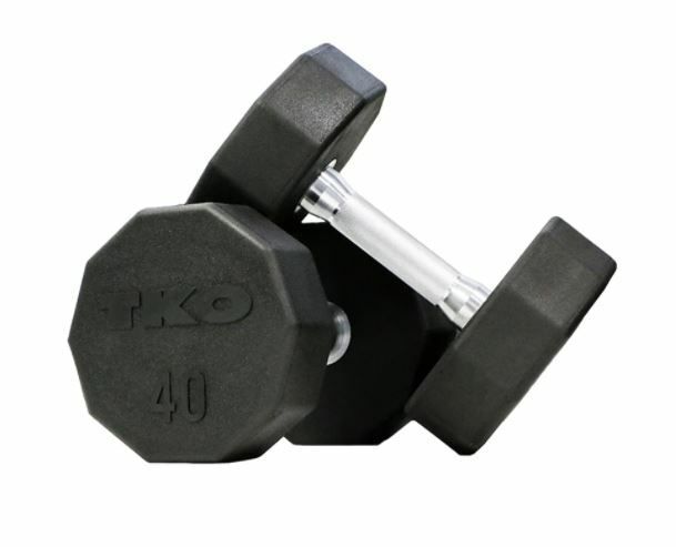 TKO 10-Sided Rubber Dumbbells