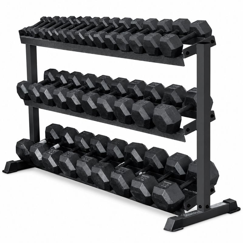 Pro-Hex Dumbbell Rack, 3 Tier