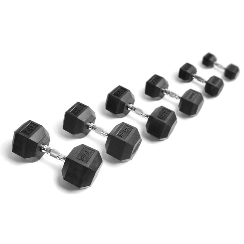 YORK® Commercial Rubber Hex Dumbbells
