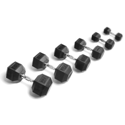 YORK® Commercial Rubber Hex Dumbbells