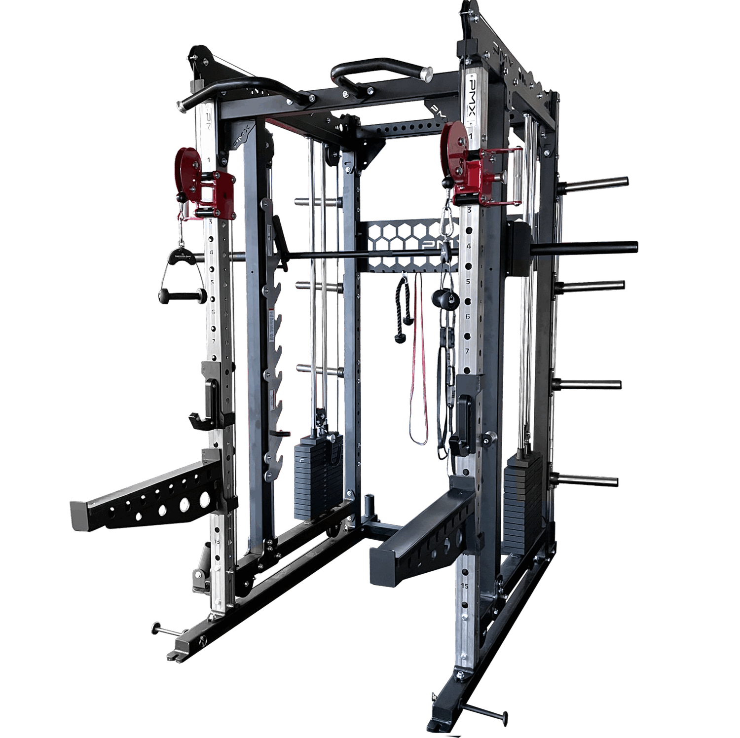 ProMaxima MOTIVATE Half Rack, Multifunctional Trainer &amp; Smith Combo