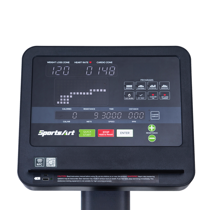 SportsArt ESSENTIALS ECO-NATURAL Recumbent Cycle