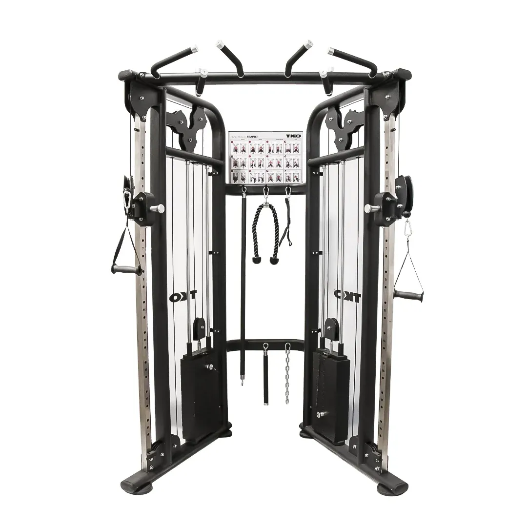 TKO Dual Adjustable Pulley Functional Trainer