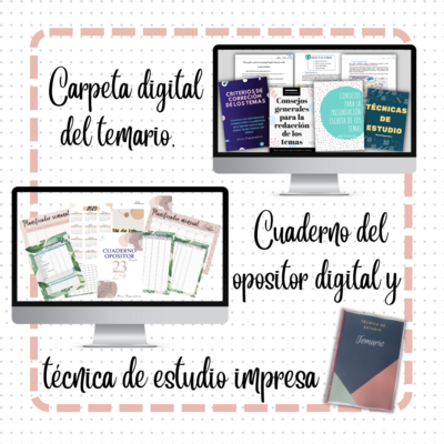 Carpeta digital y cuaderno opositor