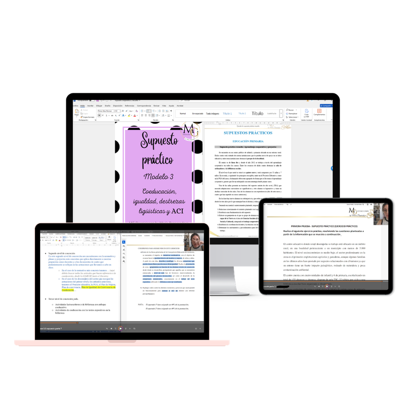 Supuesto resuelto (modelo 3): coeducación, ACI,...