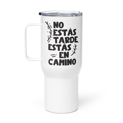 Travel mug with messages