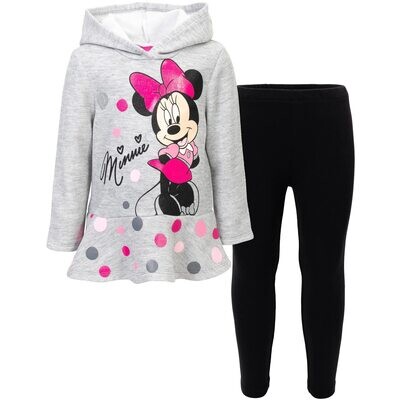 Disney minnie mouse hoodie and leggings set