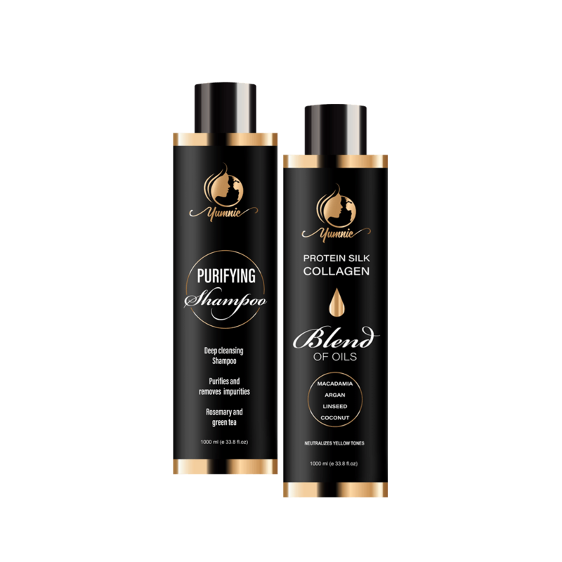 Protein Silk Collagen - Purifying Shampoo Kit 1L