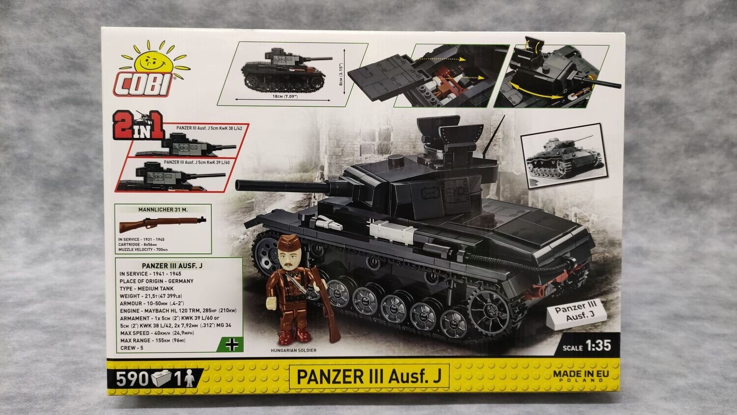 COBI Panzer III Ausf. J tank építőjáték (2289) vásárlás a Játékshopban COBI Panzer III Ausf. J tank építőjáték (2289) vásárlás a Játékshopban