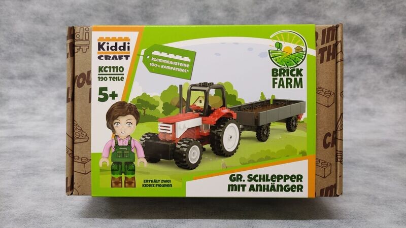 Kiddicraft - 1110 - Großer Schlepper mit Anhänger Kiddicraft - 1110 - Großer Schlepper mit Anhänger