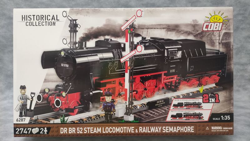 COBI - 6287 - DR BR 52 STEAM LOCOMOTIVE & Railway Semaphore COBI - 6287 - DR BR 52 STEAM LOCOMOTIVE & Railway Semaphore