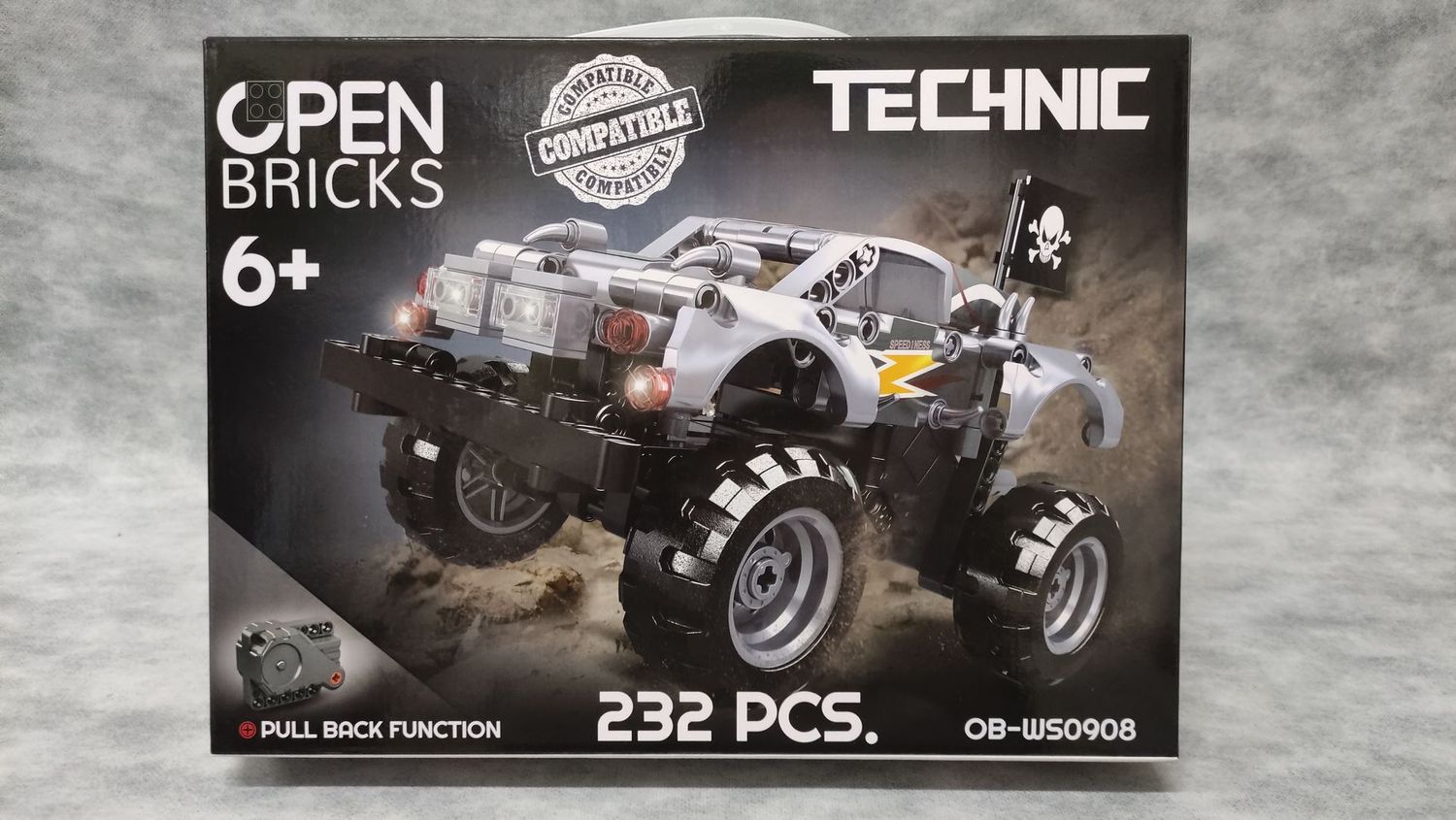 Open Bricks - 0908 - Monster Truck Silver