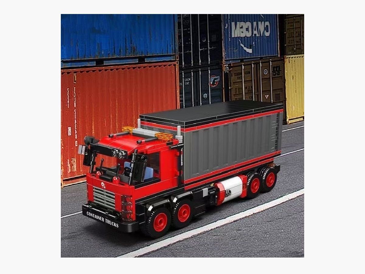 Mouldking - 24069 - Red Container Truck