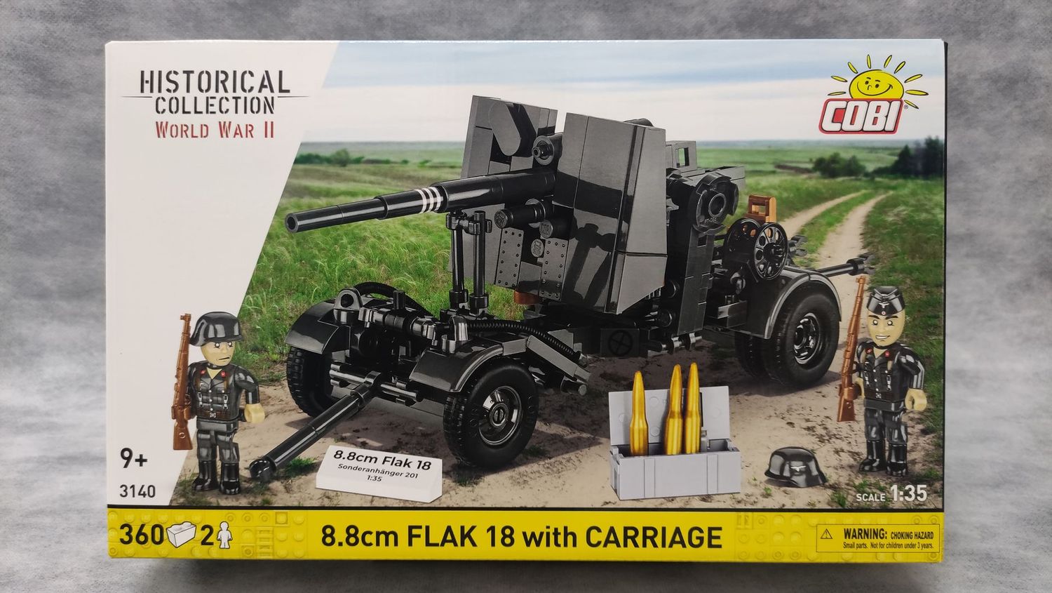 COBI - 3140 - 8.8 cm FLAK 18 with CARRIAGE