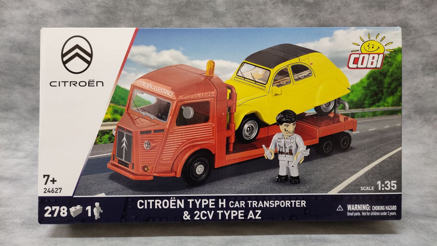 COBI - 24627 - CITROEN TYPE H CAR TRANSPORTER & 2CV TYPE AZ
