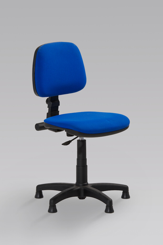 blue office chair