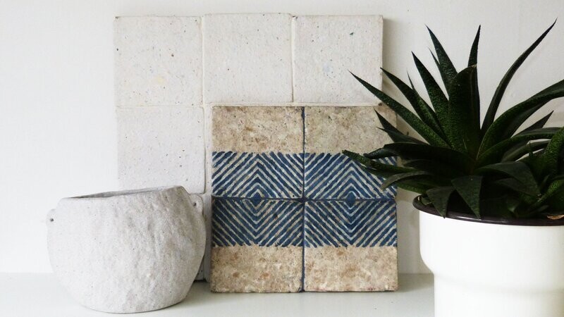 Carton - Demi Chevron - Bleu
