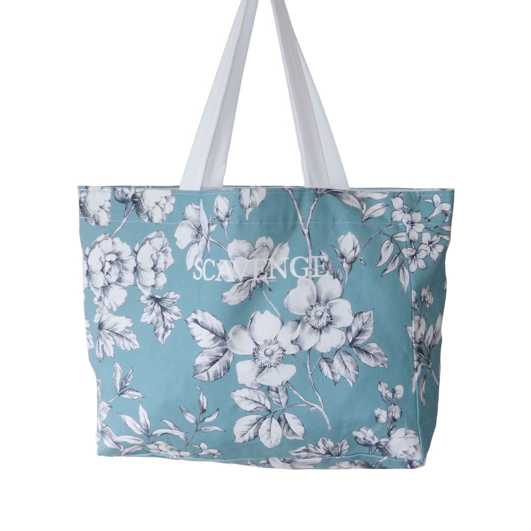 Fleur N&B - Bleu/Blanc