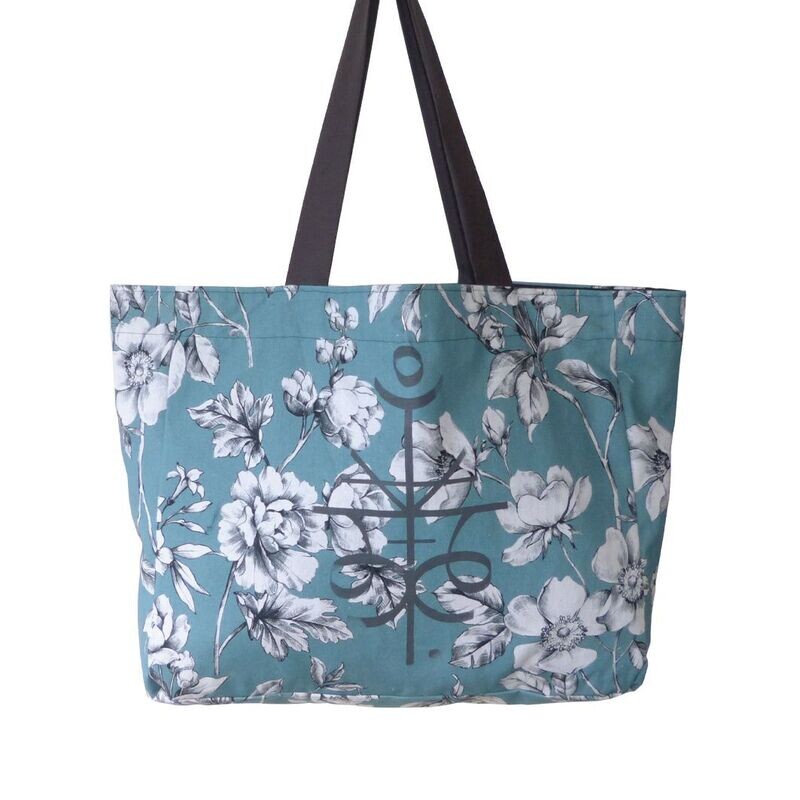 Fleur N&B - Bleu/Gris