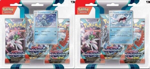Pokémon Sammelkarten Karmesin & Purpur Paradoxrift 3er Set Blister sortiert EN