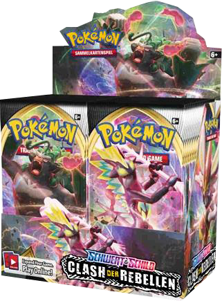 Pokemon Schwert & Schild Clash der Rebellen Booster Display