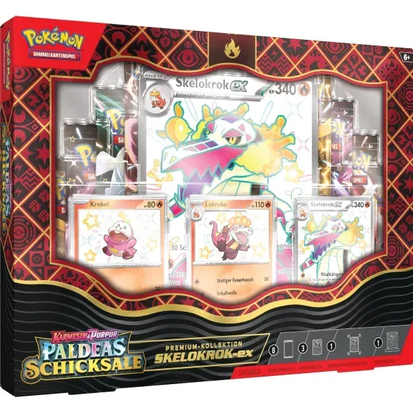 Karmesin & Purpur Paldeas Schicksale Premium Kollektion Skelokrok ex (deutsch)