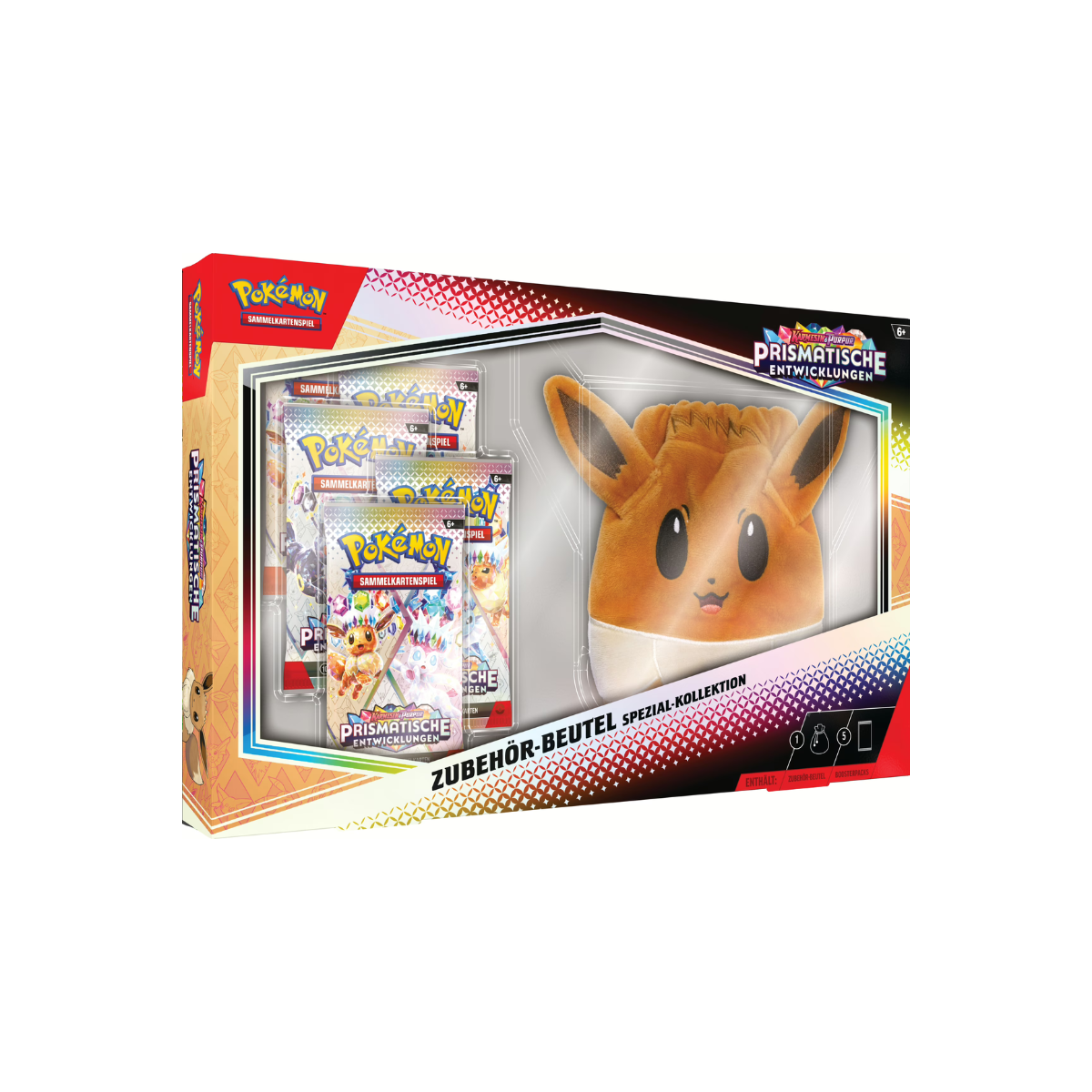 Pokemon Prismatic Evolutions - Eevee Evoli Tasche Kollektion EN