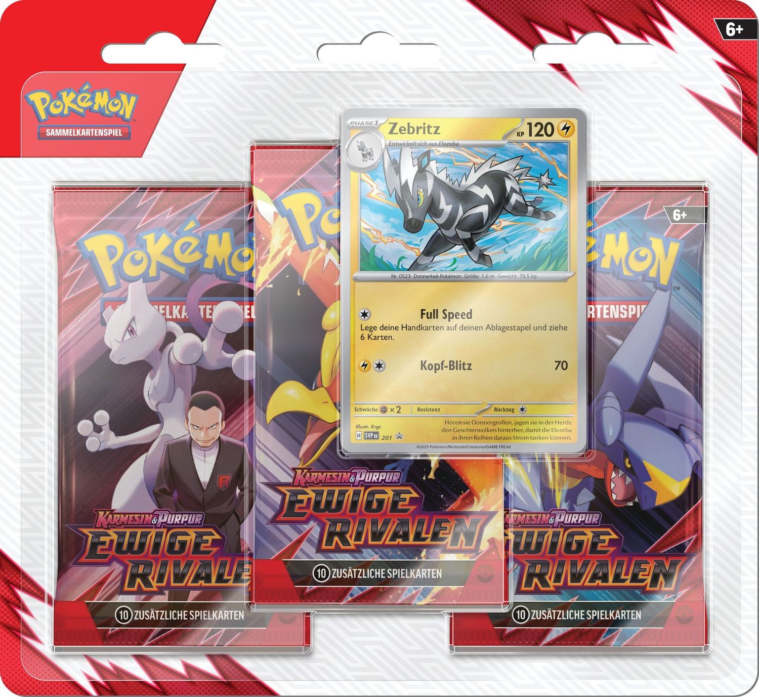 Pokemon - Ewige Rivalen: Zebritz 3-Pack Blister - DE