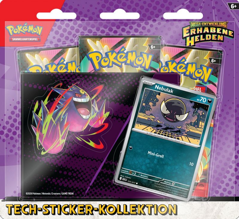 Pokémon ME02.5: Mega-Entwicklung: Erhabene Helden - Tech-Sticker-Kollektion (deutsch Pokémon ME02.5: Mega-Entwicklung: Erhabene Helden - Tech-Sticker-Kollektion (deutsch